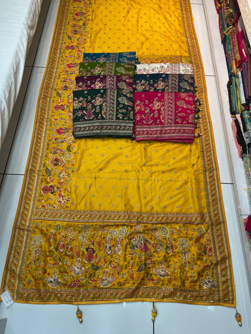 Mina 1029 To 1035 Pashmina Dola With Siroski Latkan Saree Collection