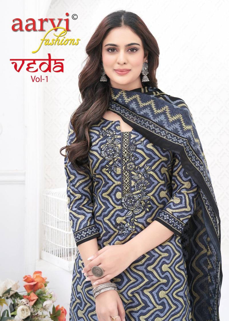 Aarvi Veda Vol 1 Readymade Cotton Printed Dress Collection