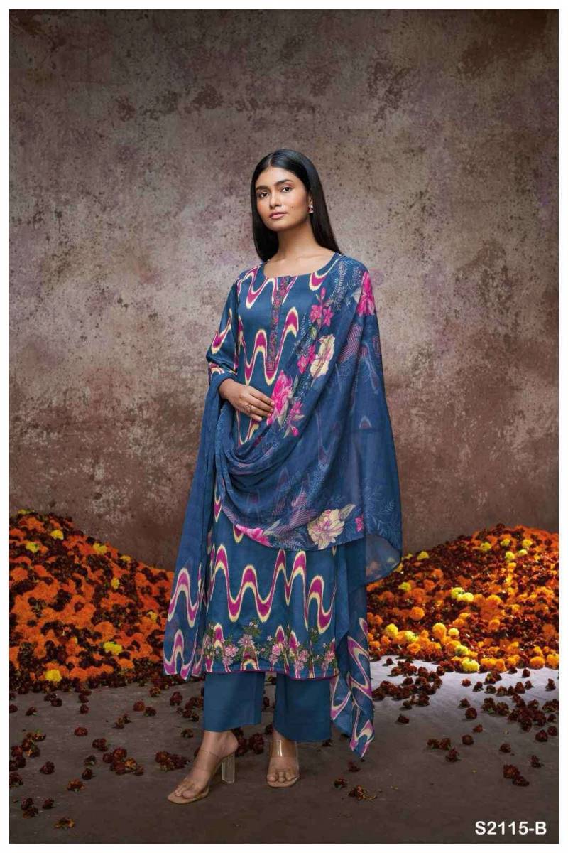 Ganga Sallie Cotton Silk Printed Embroidered Salwar Suit
