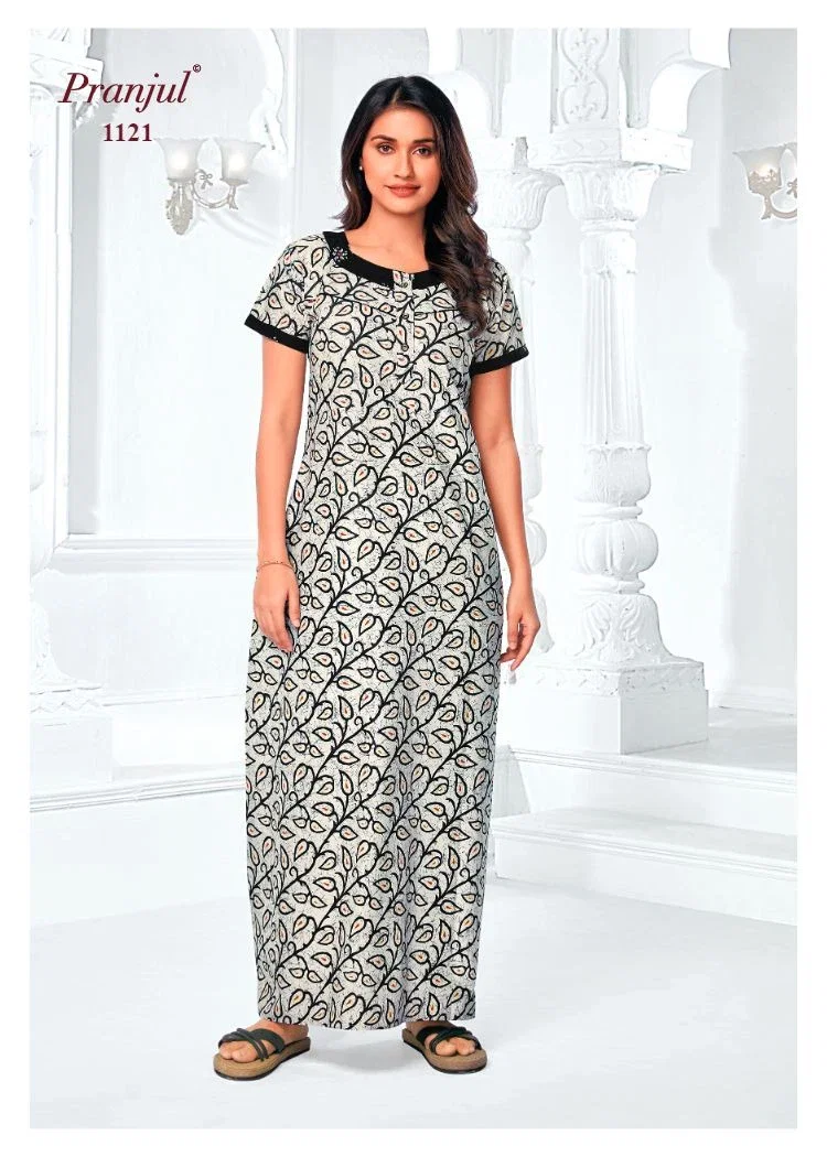Pranjul Pragati Vol 11 Cotton Printed Nighty Gown Collection