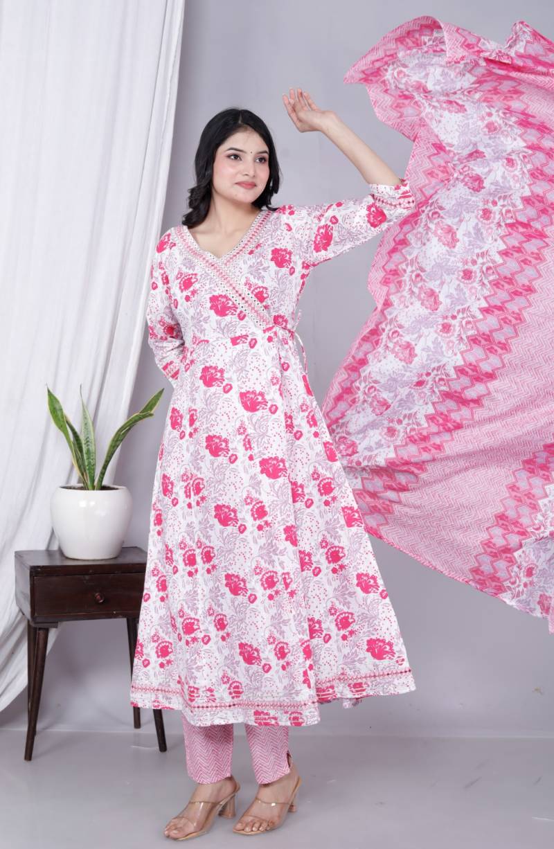Kiara Kurti Vol 2 Cotton Anarkali Kurti Bottom With Dupatta Collection