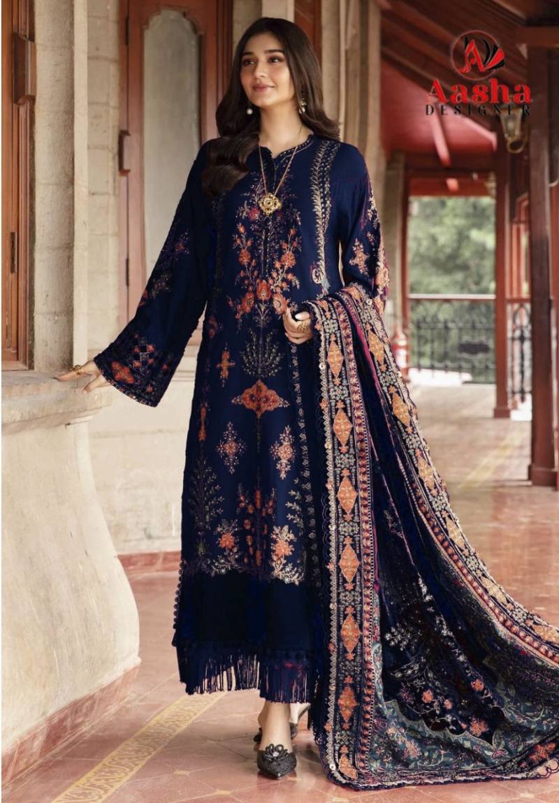 Aasha 1151 A And B Cotton Dupatta Pakistani Salwar Kameez