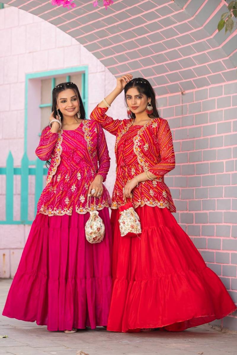 Luna Vol 32 Latest Designer Bandhej Lehenga Choli Collection