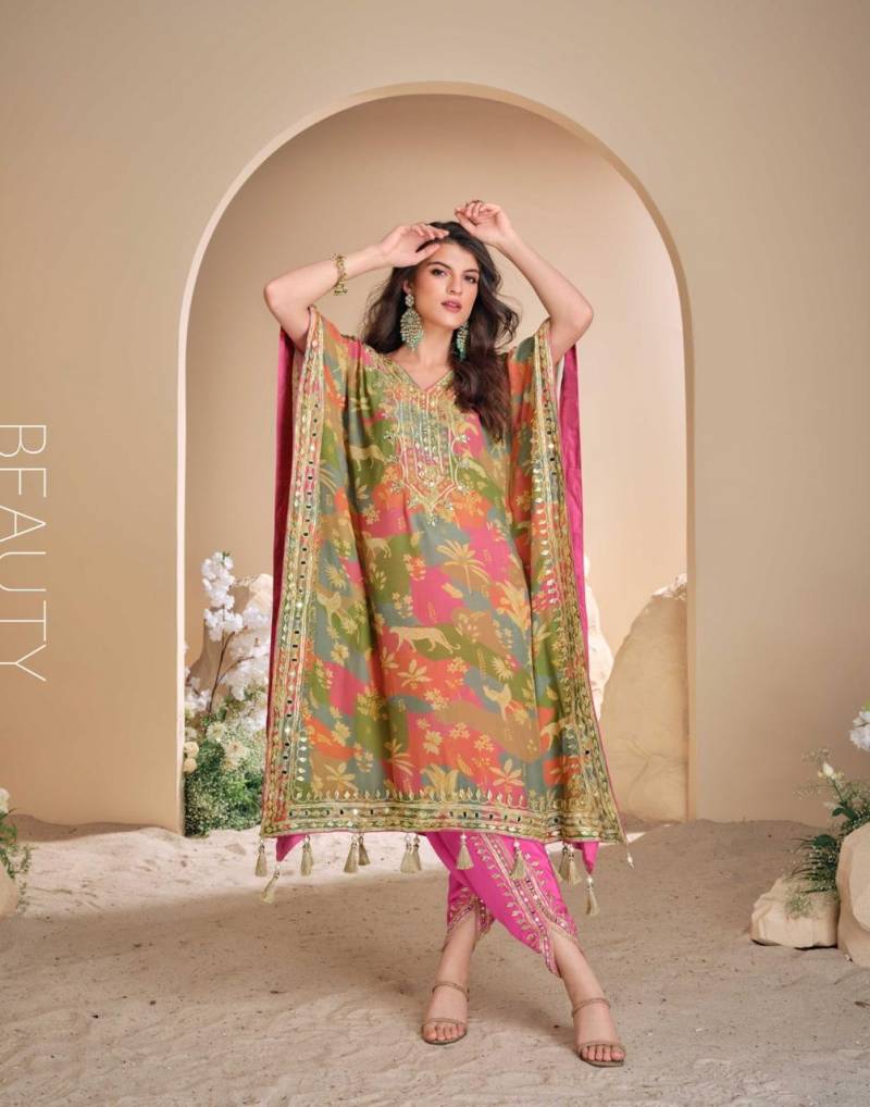 Sayuri Jhoomar Nx Designer Kaftan With Tulip Collection