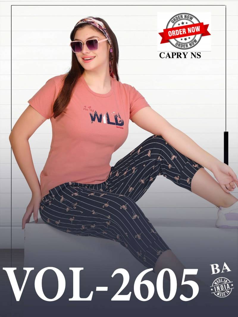 Summer Special Capri Vol Dn 2605 Cotton Nigh Suits Collection
