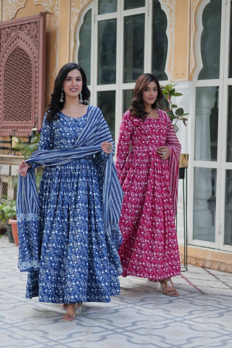 Luna Vol 27 Cotton Printed Kurti Bottom With Dupatta Collection