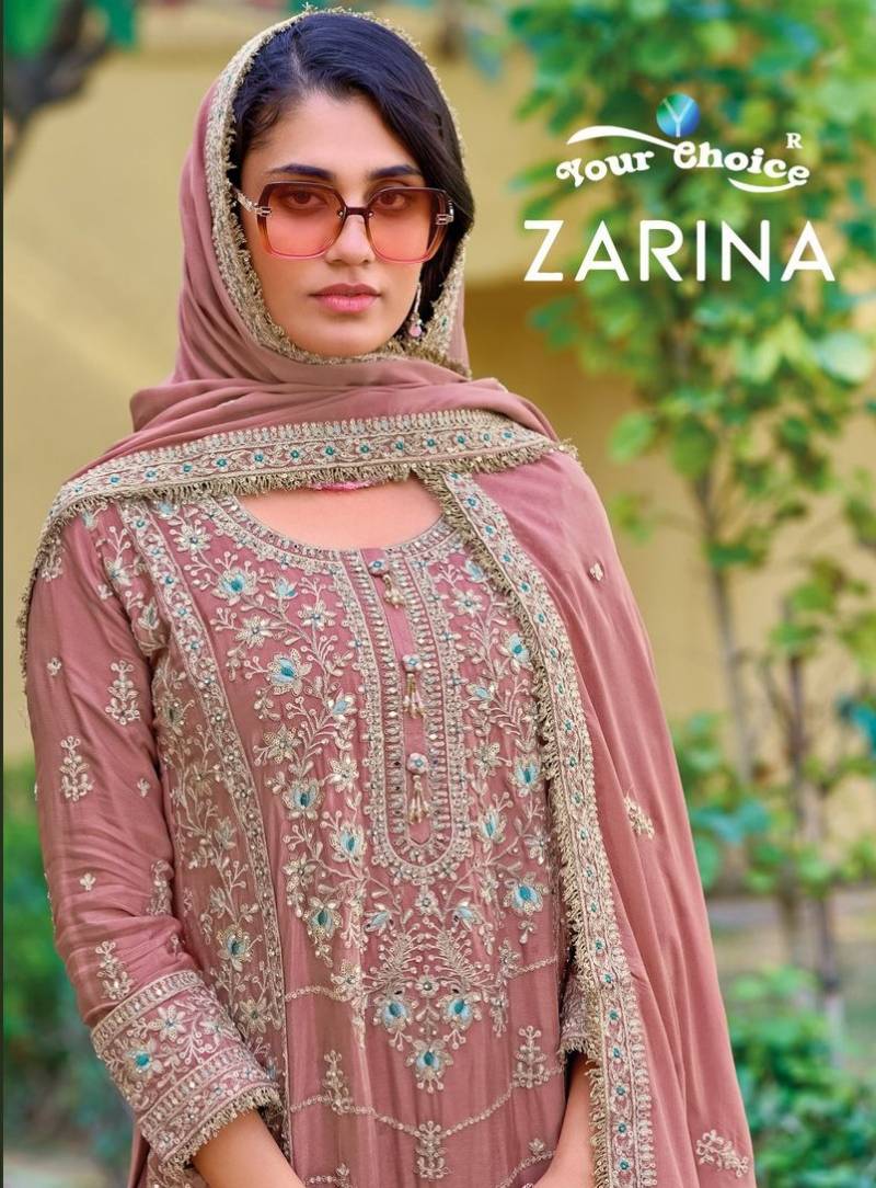 Your Choice Zarina Chinon Designer Salwar Kameez Collection
