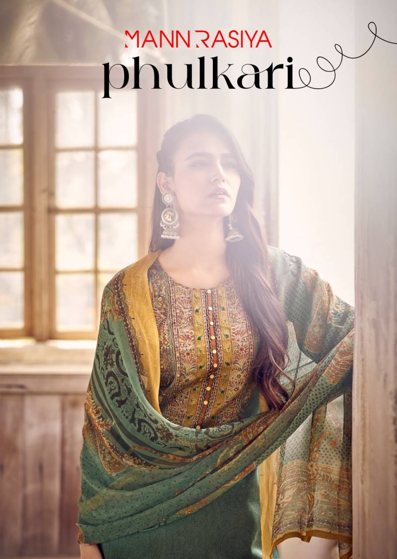 Mannrasiya Phulkari Jam Cotton Digital Printed Salwar Kameez