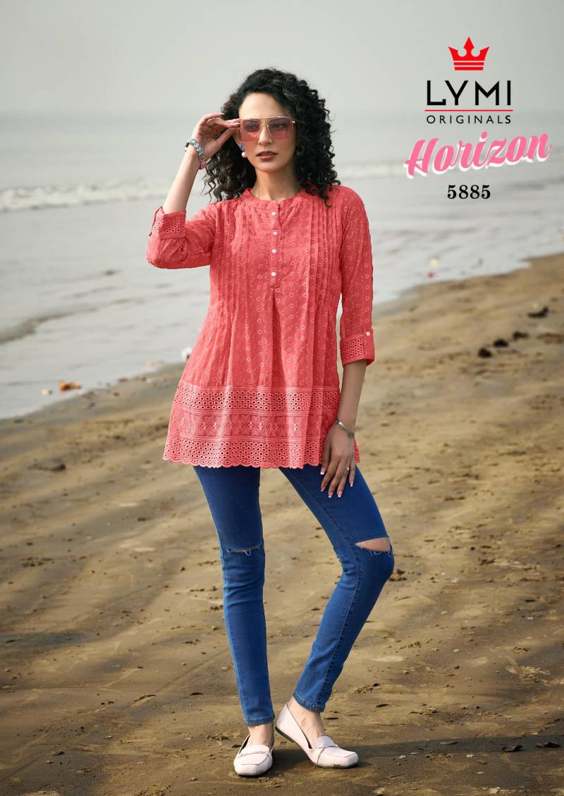 Lymi Horizon Chiffli Georgette With Full Inner Ladies Top Collection