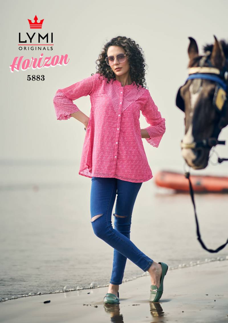 Lymi Horizon Chiffli Georgette With Full Inner Ladies Top Collection