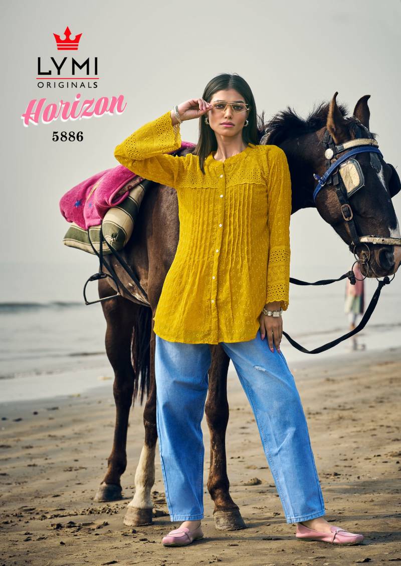 Lymi Horizon Chiffli Georgette With Full Inner Ladies Top Collection