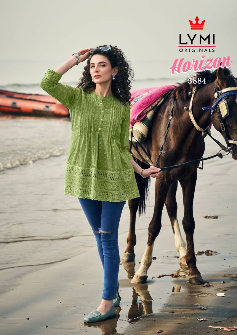 Lymi Horizon Chiffli Georgette With Full Inner Ladies Top Collection