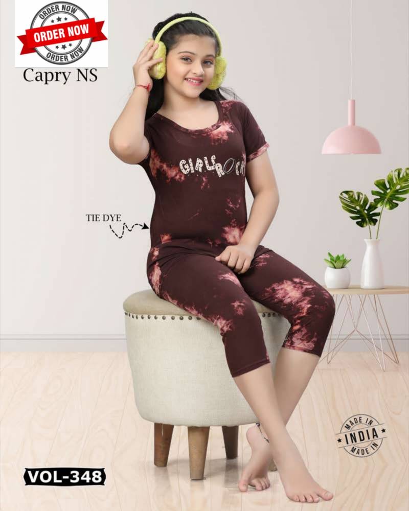 Summer Special Kids Capri Vol Pc 348 Nn Cotton Nigh Suits Collection