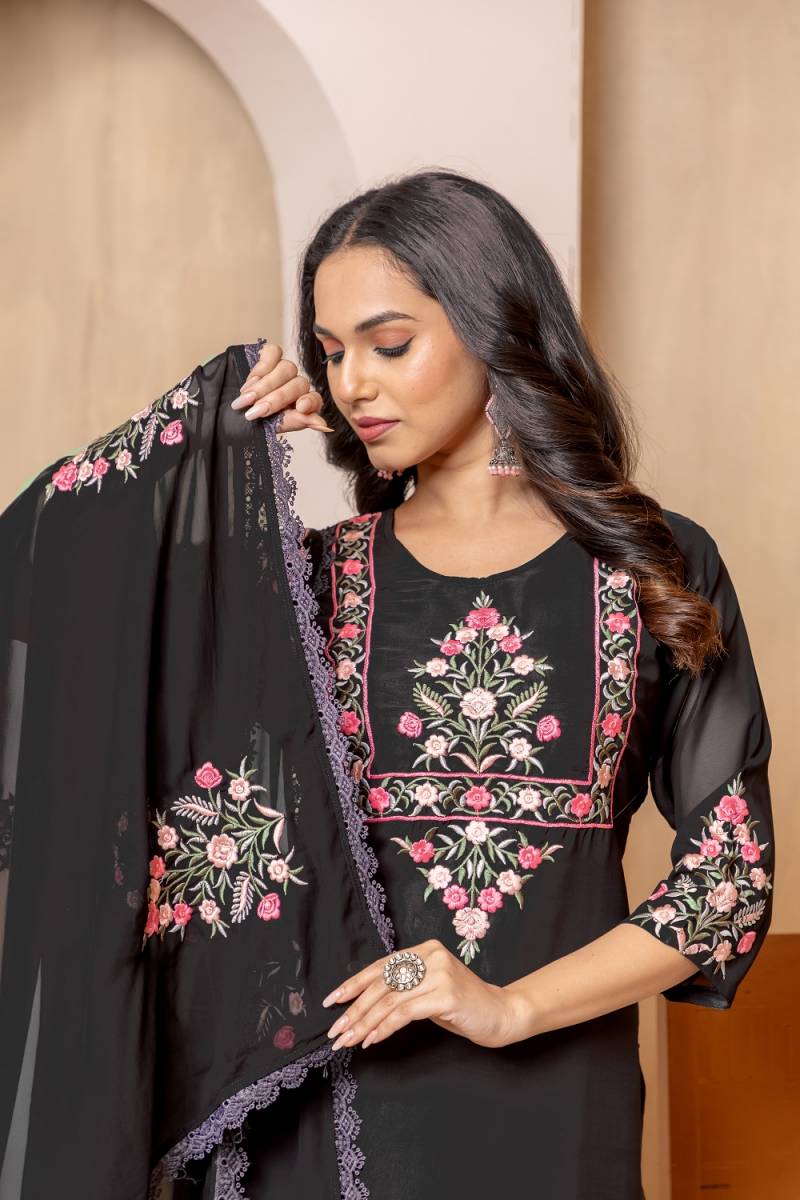 Suchi 01 Georgette Embroidery Fancy Kurta Sets Collection