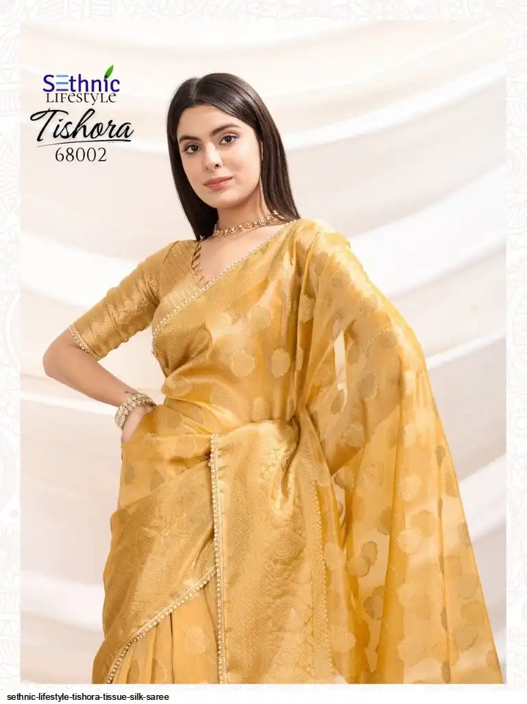 Sethnic Tishora Crush Tissue Silk Zari Woven Saree Collection