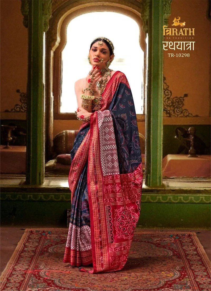 Rathyatra By Trirath 10298 Mercerizer Sigma Silk Saree Collection