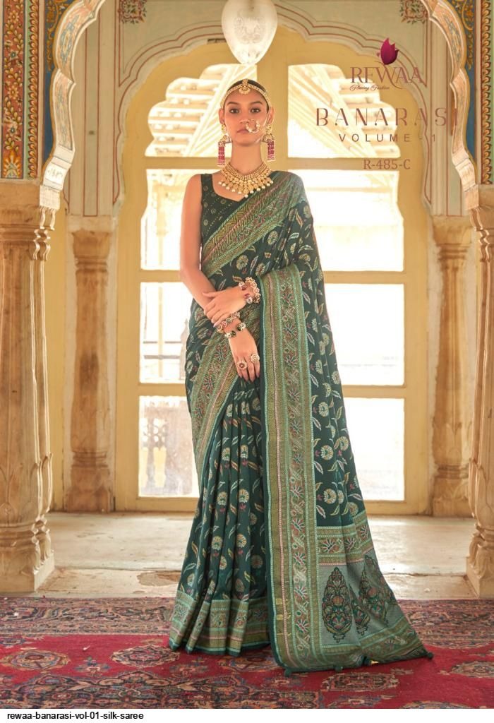 Rewaa Banarasi Vol 1 - R-485-C Pure Silk Patola Saree Collection