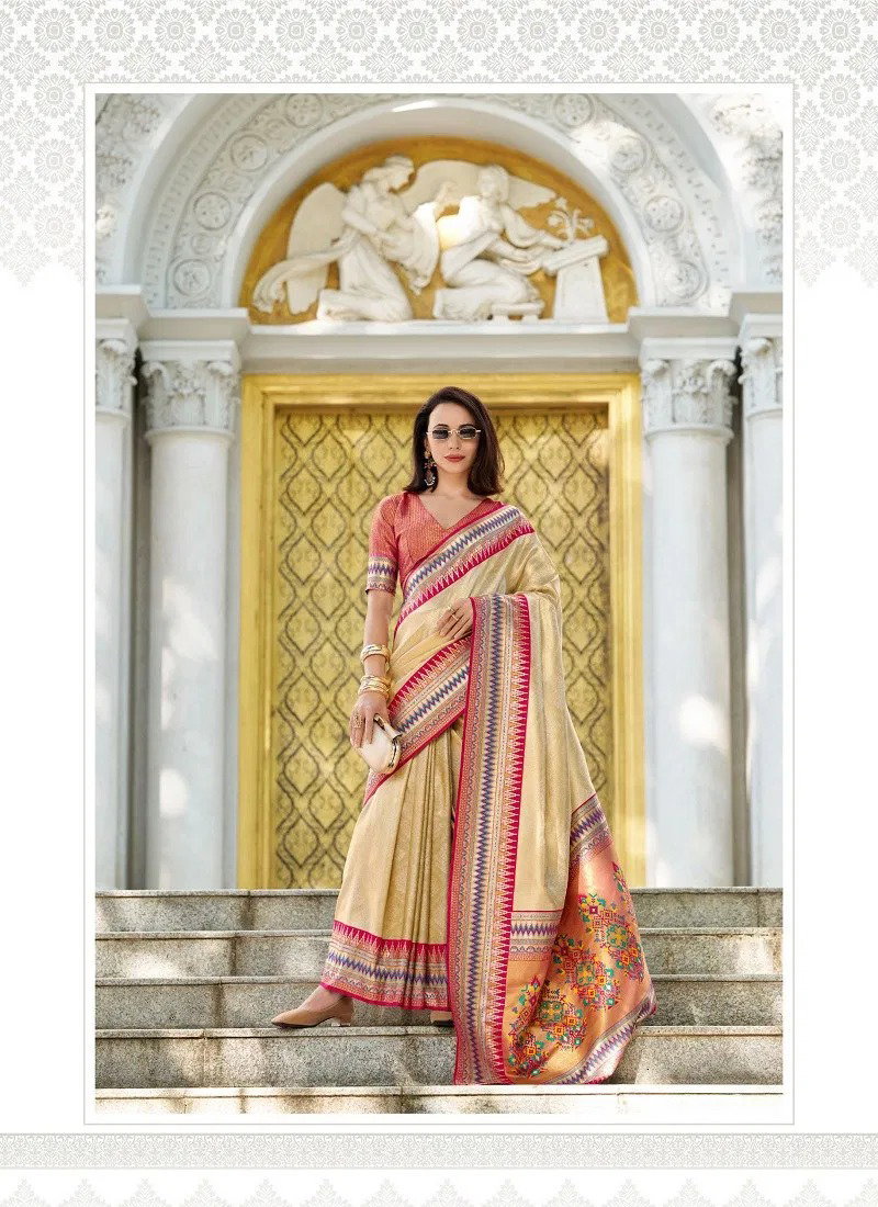 Rajmata Chicku Color By Rajpath Tissue Silk Saree Collection