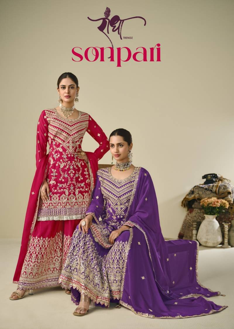 Radha Sonpari Chinon Designer Salwar Suits Collection