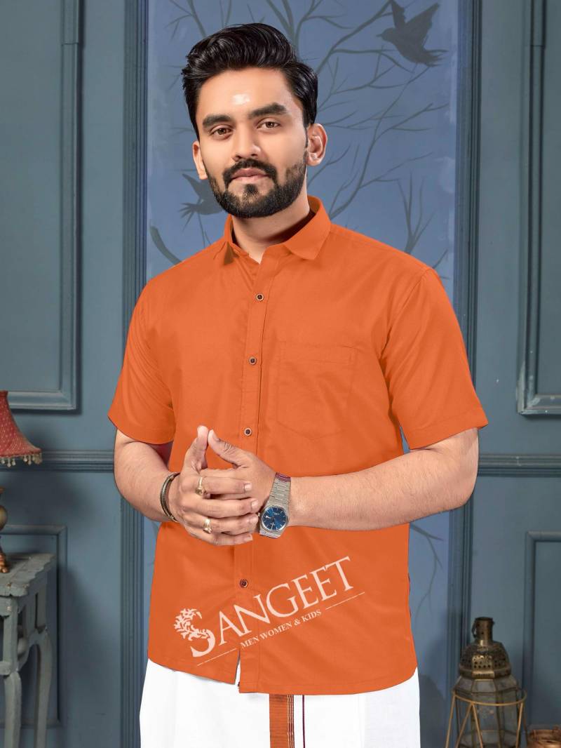 Sangeet Namma Chennai Cotton Slub Shirt With Vesti Collection