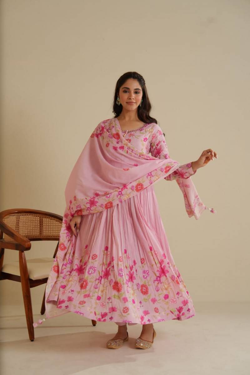 Tanyaa P 113 Cotton Printed Anarkali Style Kurta Sets Collection