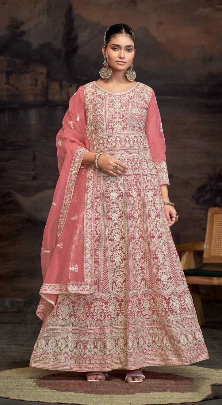 Sarika Hit 1164 A To D Wedding Wear Net Embroidered Gown Collection