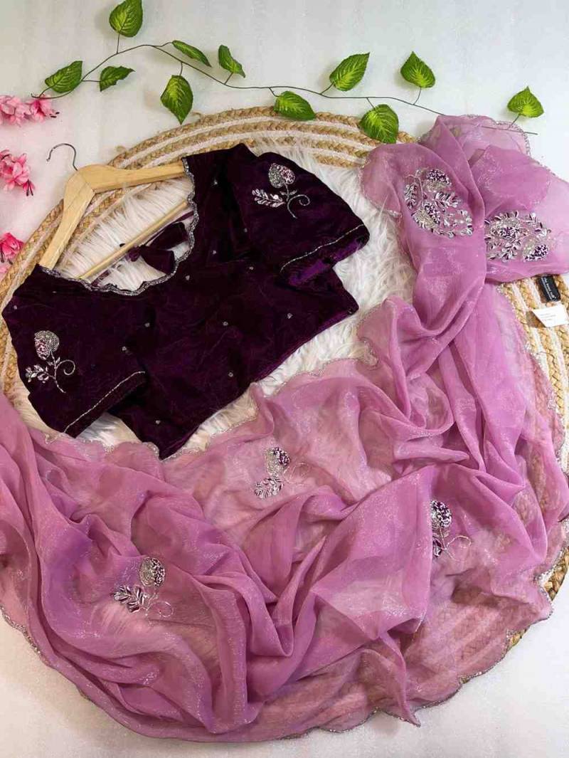 Kc 145 Shimmer Embroidered Party Wear Saree Collection