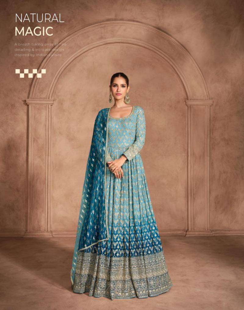 Aditi 5687 To 5689 Designer Georgette Gown With Dupatta Collection