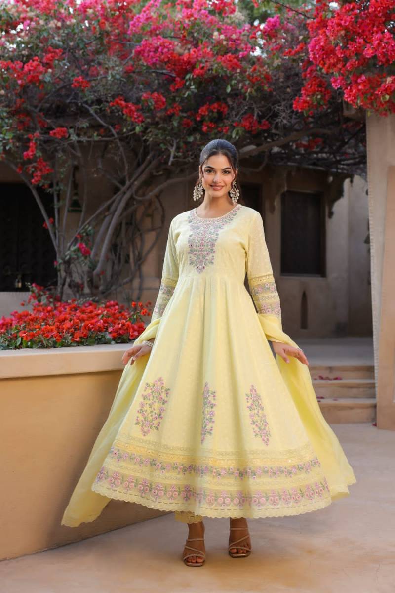 Tanyaa P 115 Cotton Anarkali Styled Kurta Sets Collection