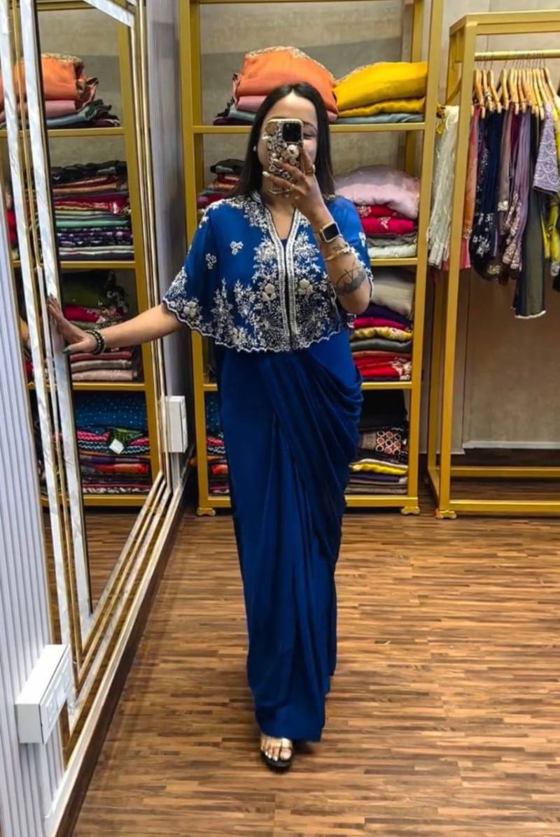 Bt 7081 Chinon Embroidered Party Wear Gown Collection