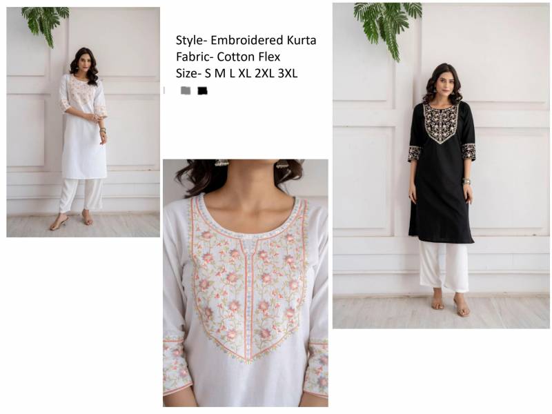 Stylee Girl 4 Cotton Flex Embroidered Fancy Kurti Collection
