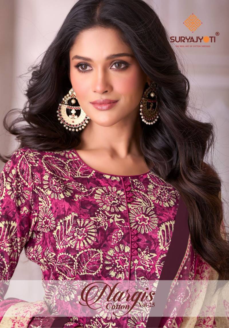 Suryajyoti Nargis Vol 25 Cambric Cotton Printed Dress Material