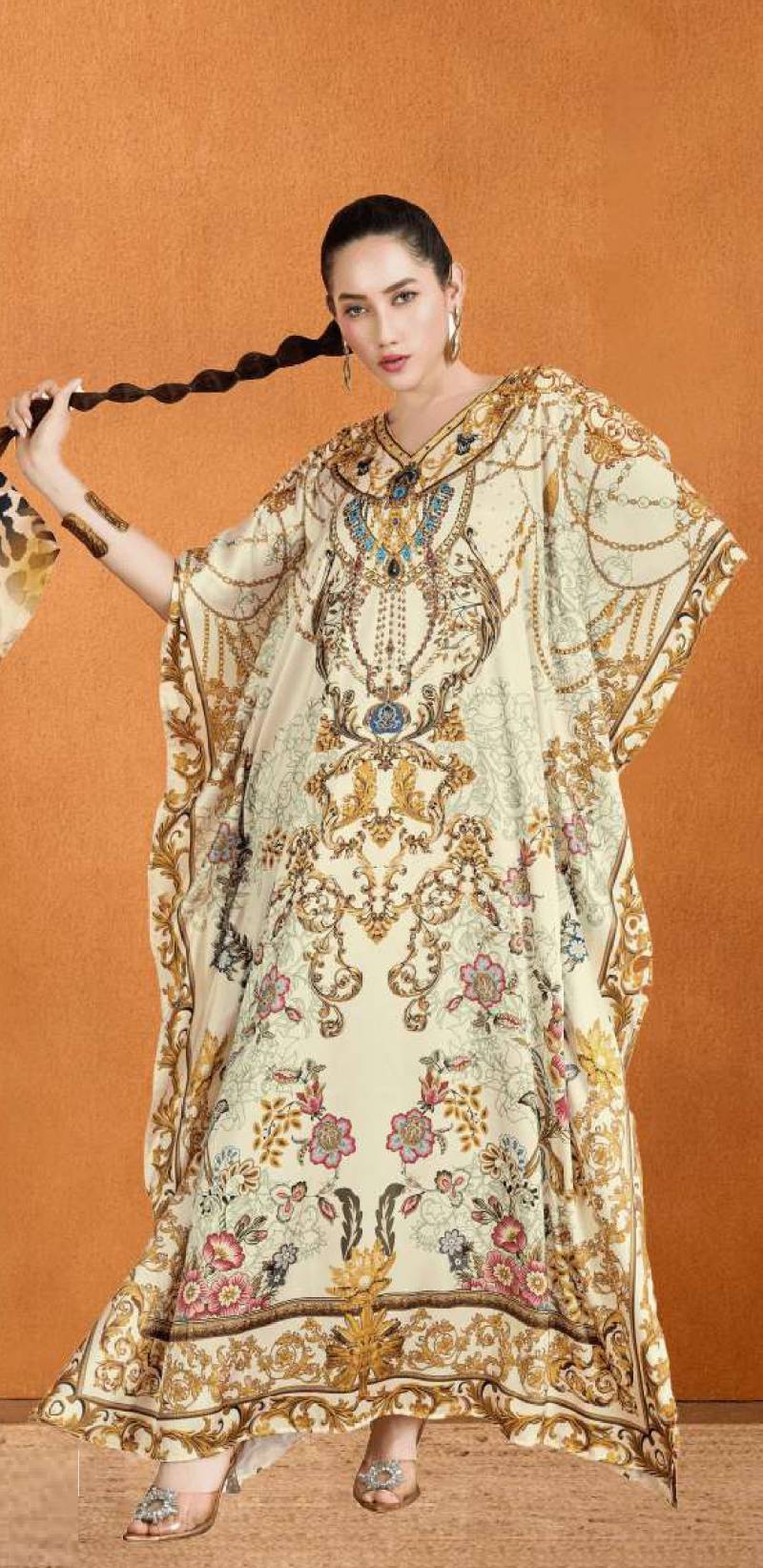 Hkf Dua Vol 2 Soft Satin Printed Fancy Kaftan Collection