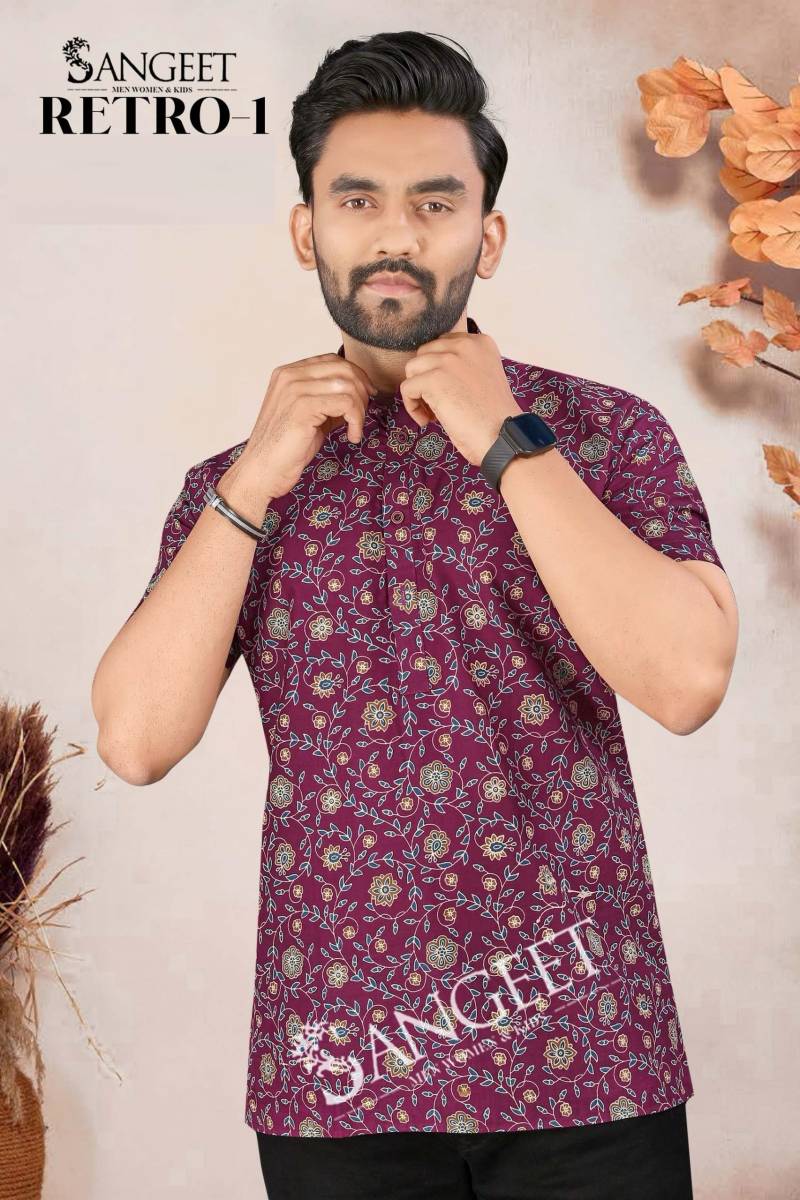 Sangeet Retro 1 Soft Cotton Printed Mens Shirt Collection