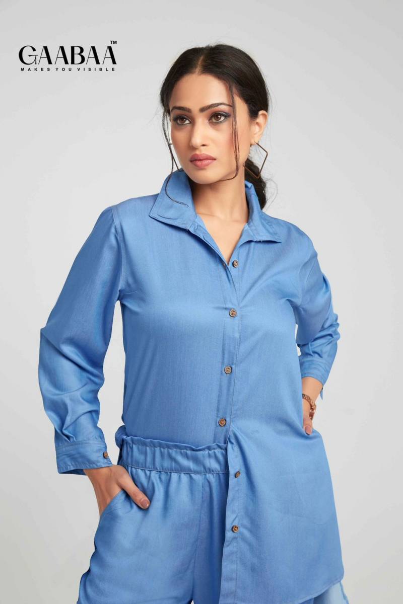 Gaabaa 904 Denim Rayon Western Wear Co Ord Set Collection