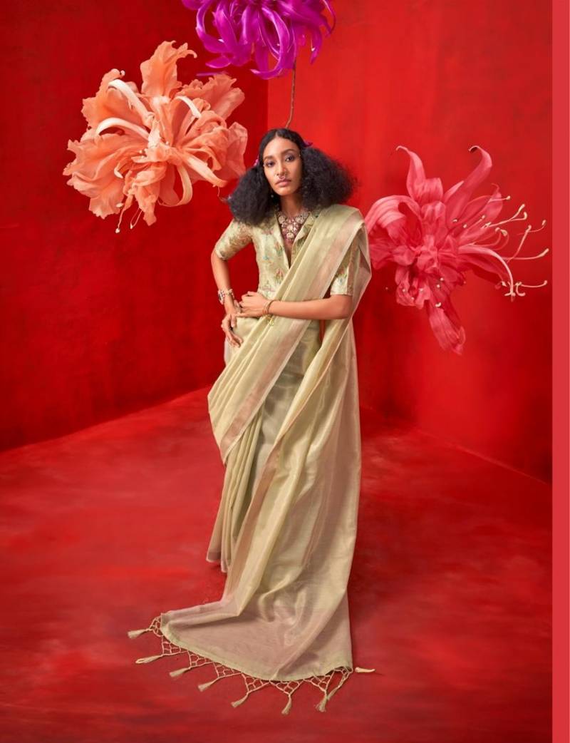 Rajtex Kronis Zari Tissue Handloom Weaving Silk Sarees Collection