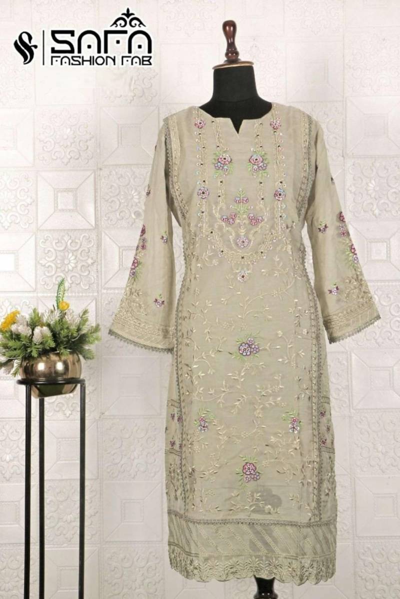 Safa Fashion Fab 1216 Organza Pakistani Ready Made Suit