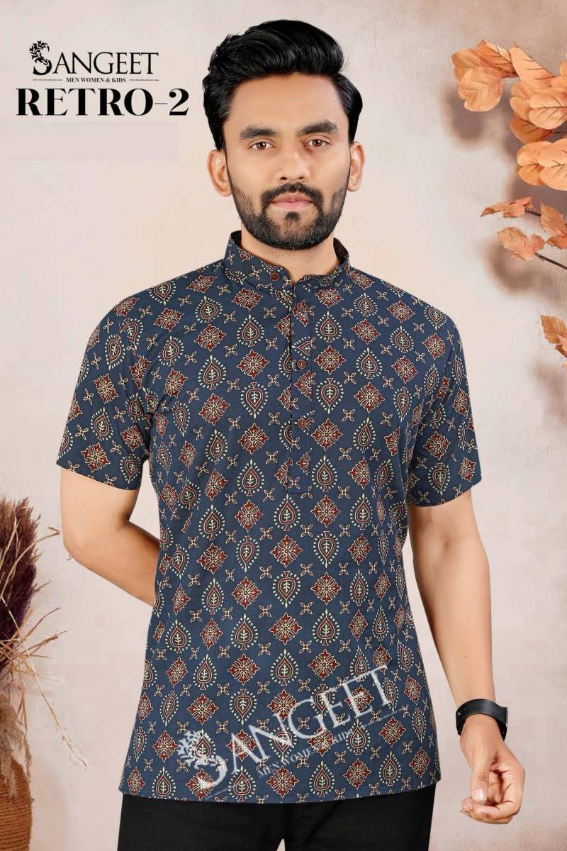 Sangeet Retro 2 Soft Cotton Printed Mens Shirt Collection