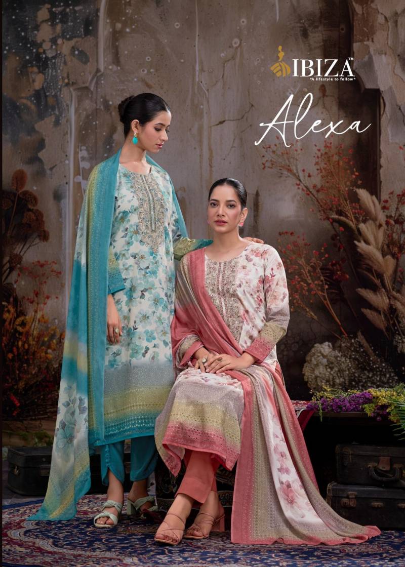 Ibiza Alexa Lawn Cotton Digital Foil Printed Salwar Kameez Collection