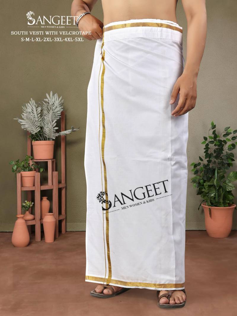 Sangeet South Vesti With Velcrotape Cotton Mens Vesti