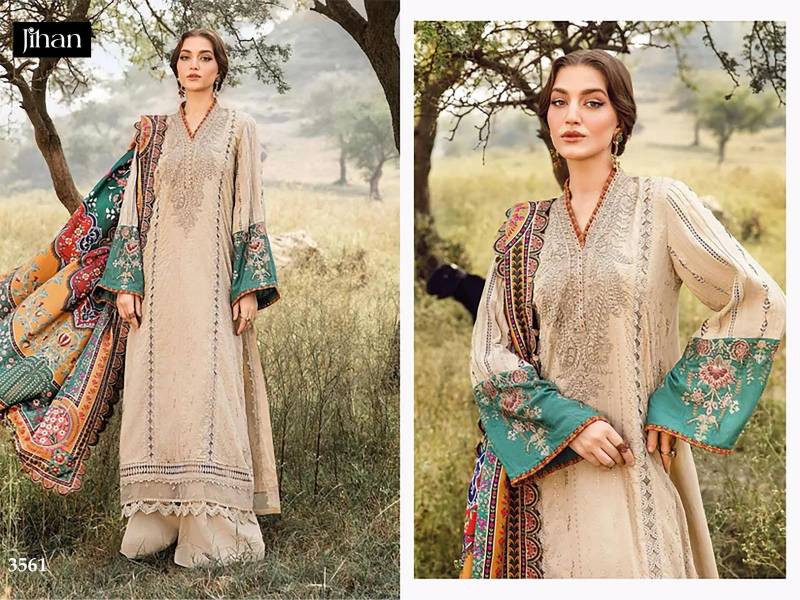 Jihan 3561 Cotton Dupatta Pakistani Salwar Suits Collection