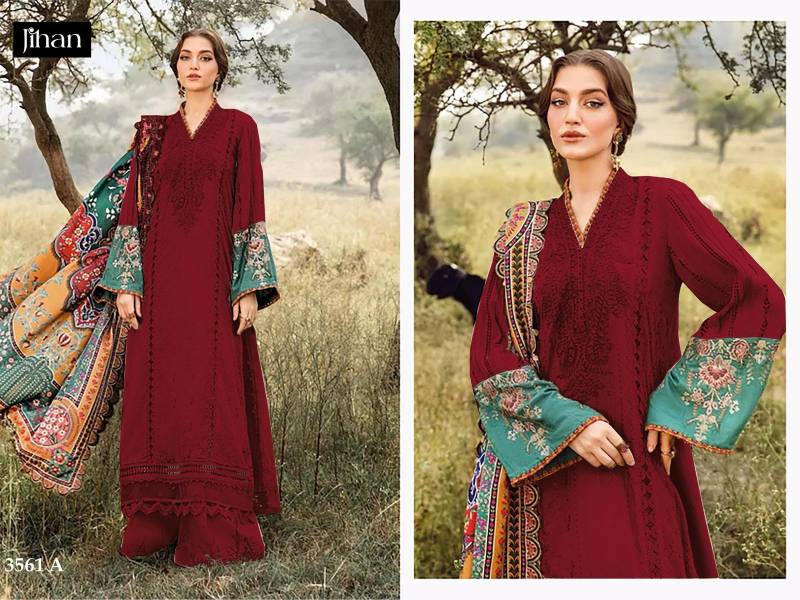 Jihan 3561 Cotton Dupatta Pakistani Salwar Suits Collection