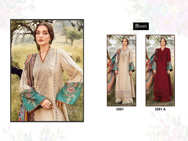 Jihan 3561 Cotton Dupatta Pakistani Salwar Suits Collection