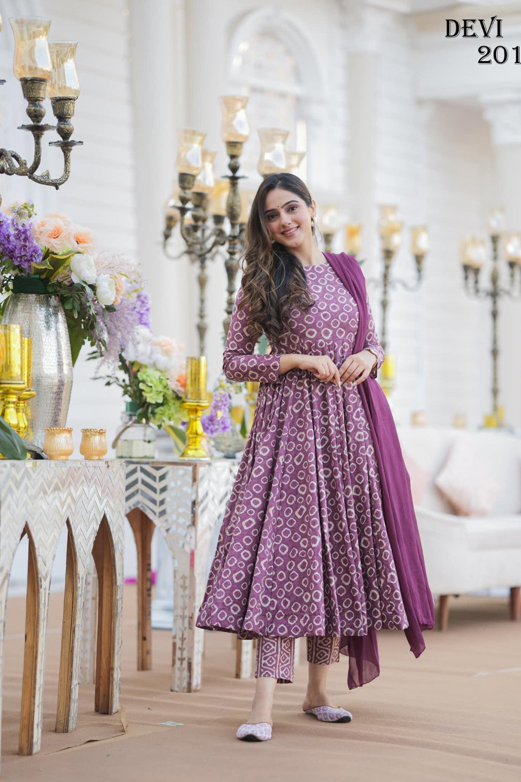 Devi Vol 2 Cotton Silk Digital Printed Kali Cut Gown Collection