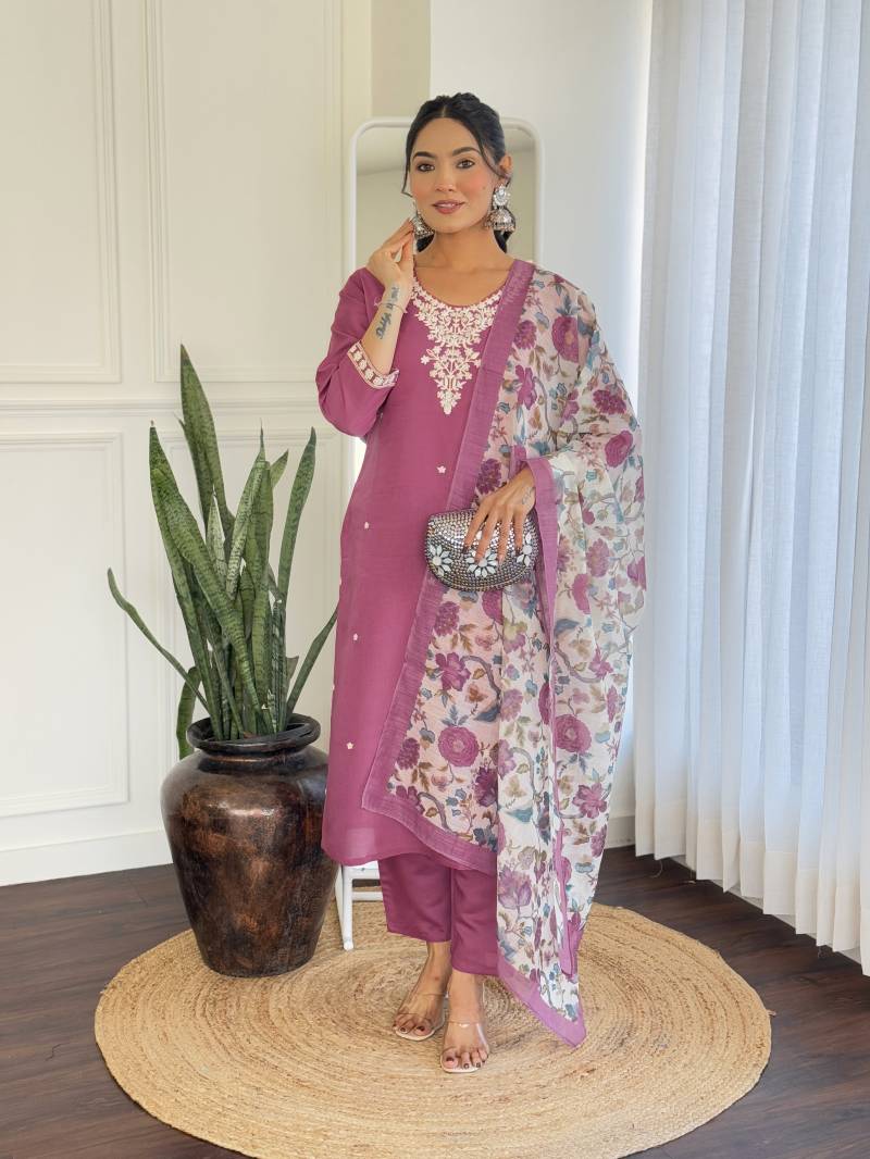 Liza 1 Chanderi Silk Fancy Kurti Bottom With Dupatta