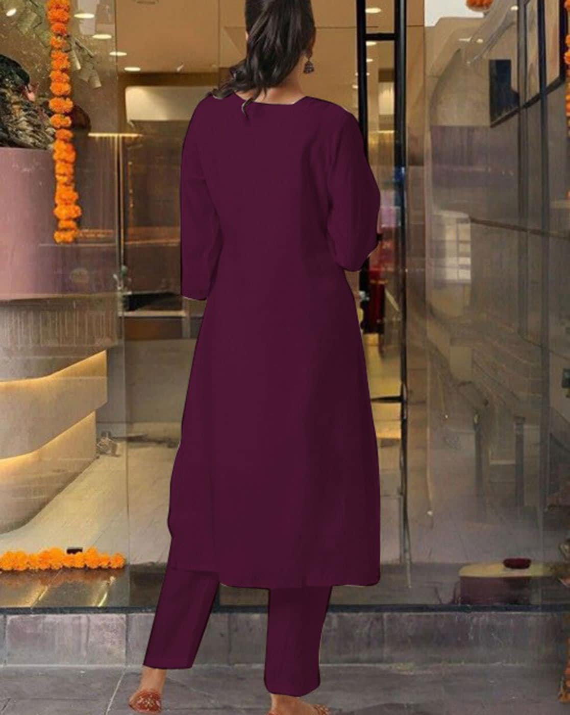 Navya Kurti 77 Party Wear Embroidery Worked Pure Cotton Kurti with Pant and Dupatta Set 