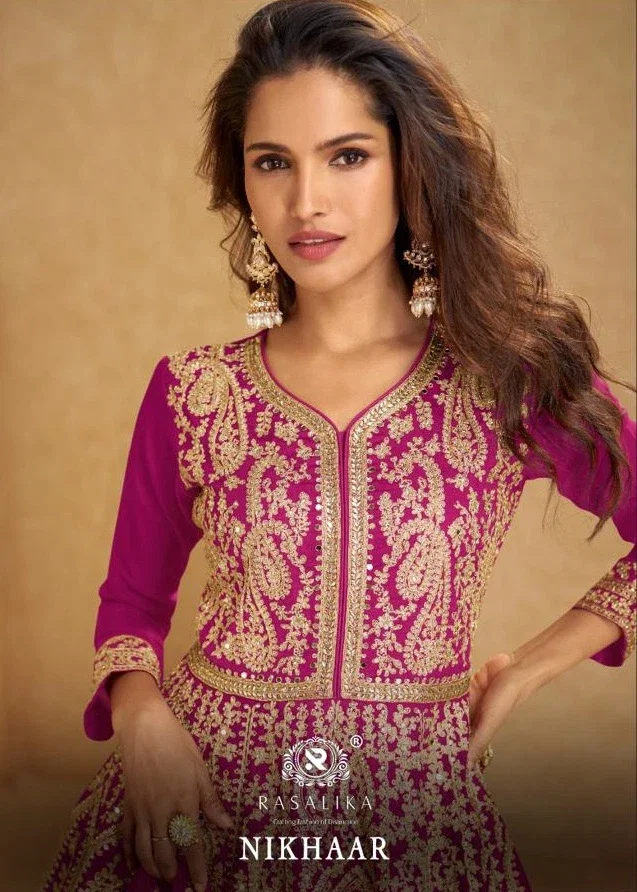 Rasalika Nikhaar Chinon Silk Designer Lehenga Choli Collection