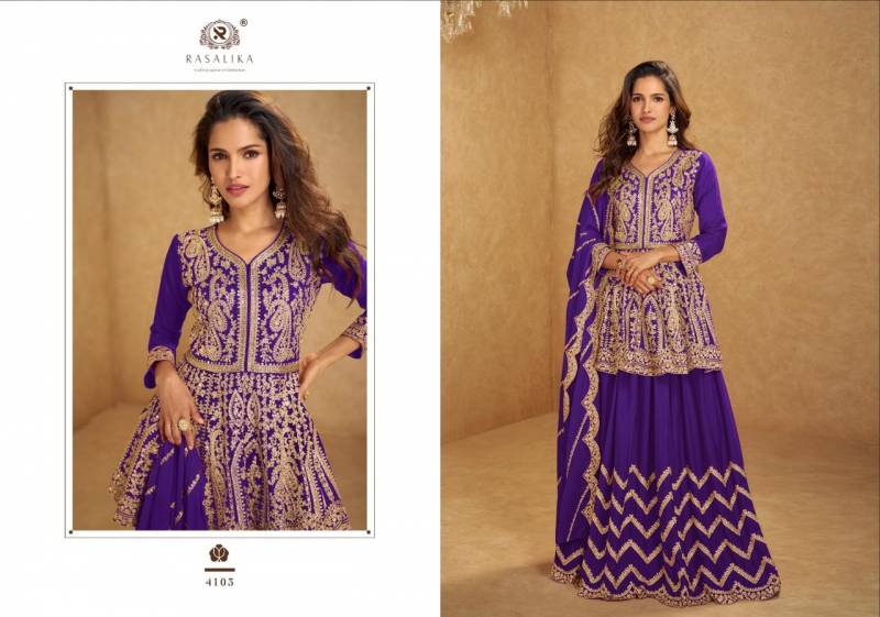 Rasalika Nikhaar Chinon Silk Designer Lehenga Choli Collection