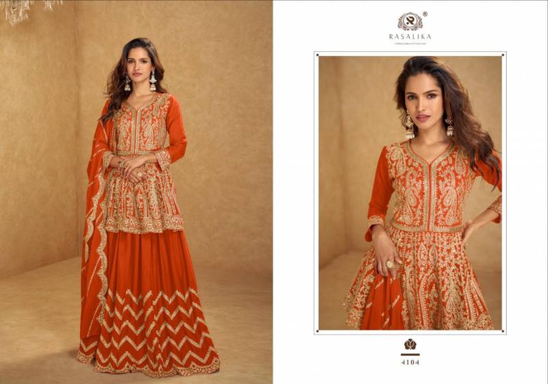 Rasalika Nikhaar Chinon Silk Designer Lehenga Choli Collection