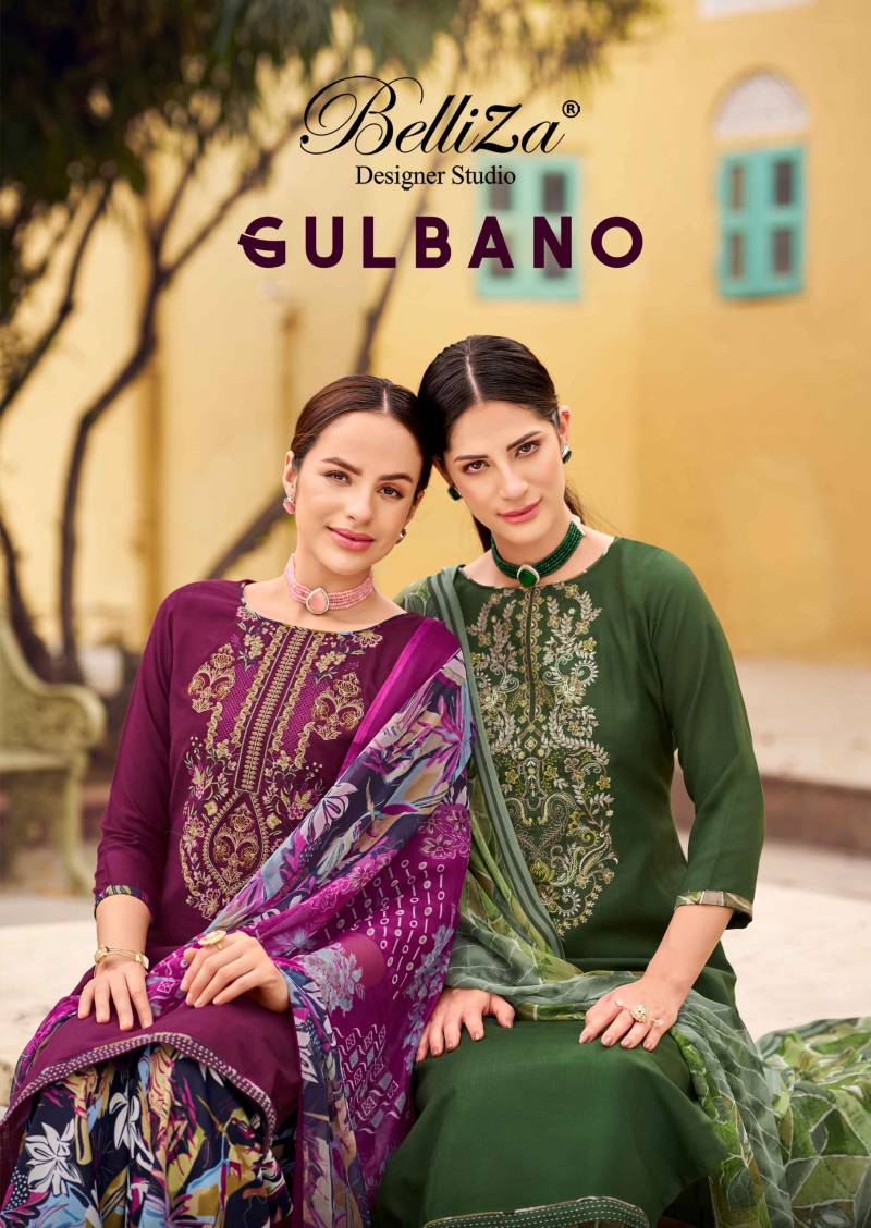 Belliza Gulbano Vol 3 Viscose Rayon Slub Dress Material Collection